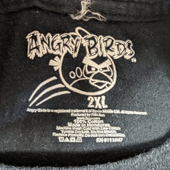 ANGRY BIRDS CRUSH YOUR ENEMIES MEN'S 2XL SHORT SLEEVE SHIRT PULL OVER T-SHIRT - Picture 12 of 13